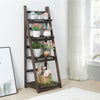 43" Tall Wooden Ladder Shelf Classic Plant Stand Bookcases Shelving Unit Rack