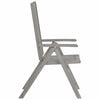 Garden Reclining Chairs 8 pcs Grey Solid Acacia Wood Y5Q6