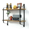 2 Tier Metal Wall Shelf Wall Mounted Diaplay Shelf Living Room Bedroom