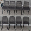 Glass Dining Table and 2 / 4 Grey Chairs Optional Lounge Office Home Furniture