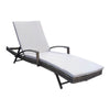 Adjustable Rattan Sun Lounger Outdoor Recliner w/ Cushion Garden Pool Daybed UK