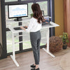 Two-Tier Sit to Standing Desk Height Adjustable Laptop Table w/Crank Handle Home