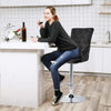 Luxury Black Grey Velvet Swivel Bar Stool Lion Knocker & Cross Stitch High Back