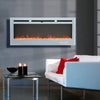 60" Wall Inset Built-in Electric Fire Fireplace 12 Colors LED Log Crystal Flame