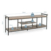 3-tier TV Stand for TVs up to 60”TV Cabinet Media Console Table w/ Storage Shelf