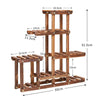 Tiered Wood Plant Stand Vertical Display Flower Pot Shelf Balcony Entryway Porch