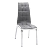 2 4 Dining Chairs High Back PU Leather Home Kitchen Chair Modern Chrome Legs Set