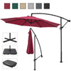 GARDEN PARASOL OUTDOOR HANGING SUN SHADE CANTILEVER BANANA UMBRELLA WITH BASE 3m