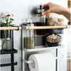 Magnetic Fridge Spice Jars Rack Organizer 4 Tier Storage Paper Towel Roll Holder