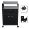 Locable MDF Wood Office Filing Cabinet Storage Cupboard bed Side Cabinet W/wheel