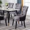 1/2/4X Velvet Wing Back Patchwork Dining Chairs Knocker Nailhead Chair Kitchen