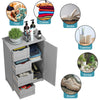 Bathroom Floor Cabinet Storage Cupboard Organizer W/Adjustable Shelf & 4 Drawers