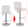 2X Faux Leather PU Bar Stools Breakfast Bar Chairs Kitchen Stool Swivel Barstool