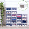 20PCS Large Plastic Shoe Storage Boxes Drawer Stackable Foldable Organiser Clear