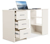 Large Computer Desk With Shelves & Drawers PC Writing Study Table Home Office