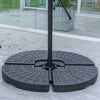 SQUARE GARDEN CANTILEVER PARASOL WITH CRANK FOR PATIO SUN SHADE HANGING UMBRELLA