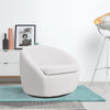 Teddy Velvet White Swivel Leisure Armchair Upholstered Sofa Chair Bedroom