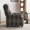Tartan Fabric Recliner Chairs for Living Room Bedroom Adjustable Armchair Sofa