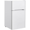 90 L Compact Refrigerator Double Door Cooler Fridge with Removable Glass Shelves