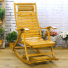 Bamboo Rocking Chair Outdoor Garden Armchair Headrest Solid Wood Furniture Relax
