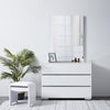 Dressing Table 3 Storage Drawers Vanity Makeup Desk Home Furniture White Gloss