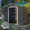 7FT x 4.3FT Outdoor Storage Shed Large Tool Utility Storage House W/Sliding Door