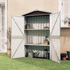 Garden Shed Galvanised Steel Outdoor Tool Storage Shed Multi Colours