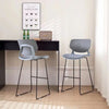 2Pcs High Bar Stools Metal Plastic Restaurant Hotel Counter Stools Island Chairs