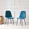 Dining Chairs 2/4/6pcs Modern Suede/Velvet Back Sturdy metal Legs Office/Cafe