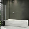 800x1400mm 180 Pivot Shower Bath Screen Frameless Over 6mm Glass Door Panel