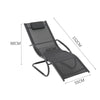 Garden Patio Sun Lounger Metal Ergonomic Recliner Bed Relaxing Outdoor Furniture