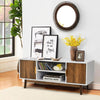 TV Stand for TVs up to 50’’ Entertainment Center Media Console Table w/ 2 Doors