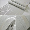 Modern 3D Crescent Wave Stripes Embossed Non-woven Flocking Wallpaper Grey 10M