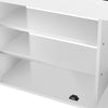 Wooden Shoe Bench with Cushion Shoes Storage Bench Padded Seat Shelves Drawers