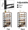 HOOBRO Shoe Rack Shoe Storage Organizer with Slant Adjustable Metal Shelves