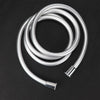 2M Smooth Matt Silver Shower Hose Brass Pipe Standard Bore PVC Long Flexible