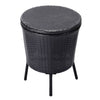 Outdoor Patio Furniture Rattan Ice Bucket Adjustable Bar Party Cooler Side Table