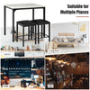 3PCS High Table & Chair Set Bar Kitchen Dining Breakfast Furniture Padded Stools