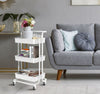 Storage Trolley On Wheels 3 Tier Kitchen Bathroom Storage Trolley Cart