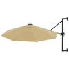 Wall-Mounted Parasol & Metal Pole Umbrella Patio Parasol Garden Umbrella