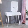 White Dressing Table with Dimmable LED Mirror Padded Stool 2 Drawer Vanity Table