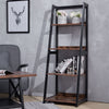 Industrial 4 Tier Bookcase Rustic Wood Shelving Unit Open Storage Display Shelf
