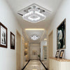 Square/Round LED Crystal Ceiling Light Pendant Flush Chandelier Lamp Cool White