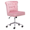 Swivel Computer Desk Chair Velvet Upholstered Button Back Office Executive Chair