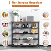 5-Tier Entryway Shoe Rack Industrial Shoe Organizer Freestanding Storage Shelf