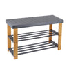 3Tier Shoe Rack Seating Bench Hallway Storage Organiser Holder Stand Bamboo