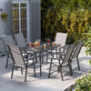 3-7 Pieces Garden Bistro Patio Furniture 60-150cm Table Chair Coffee Dinner Set