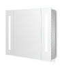LED illuminated Bathroom Mirror Cabinet with Demister Shaver Socket Wall Mounted