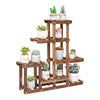 Wooden Multi-tier Flower Stand Balcony Garden Plant Display Household Book Shelf