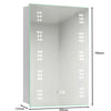 Bathroom LED Mirror Cabinet with Shaver Socket Bluetooth Music Sensor 2 Doors